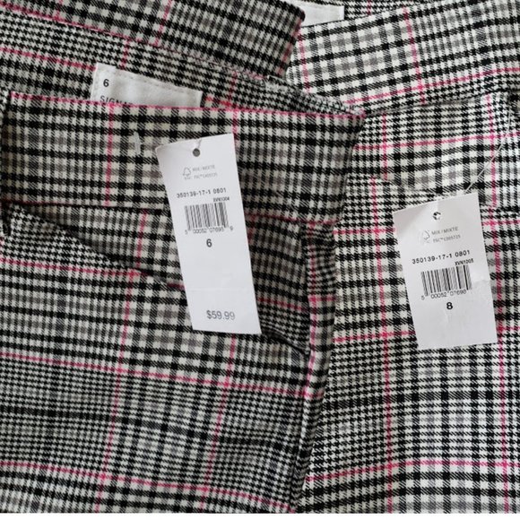 Gap Skinny Ankle Pants Bi-Strength, Gray Plaid - Picture 10 of 12